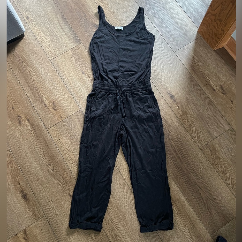 Michael Stars Black Theo Tank Jumpsuit - Large